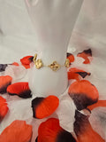 Manilla de Flores Gruesas en Oro Laminado 14K