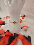 Manilla de Flor Dorada Elegante en Oro Laminado 14K